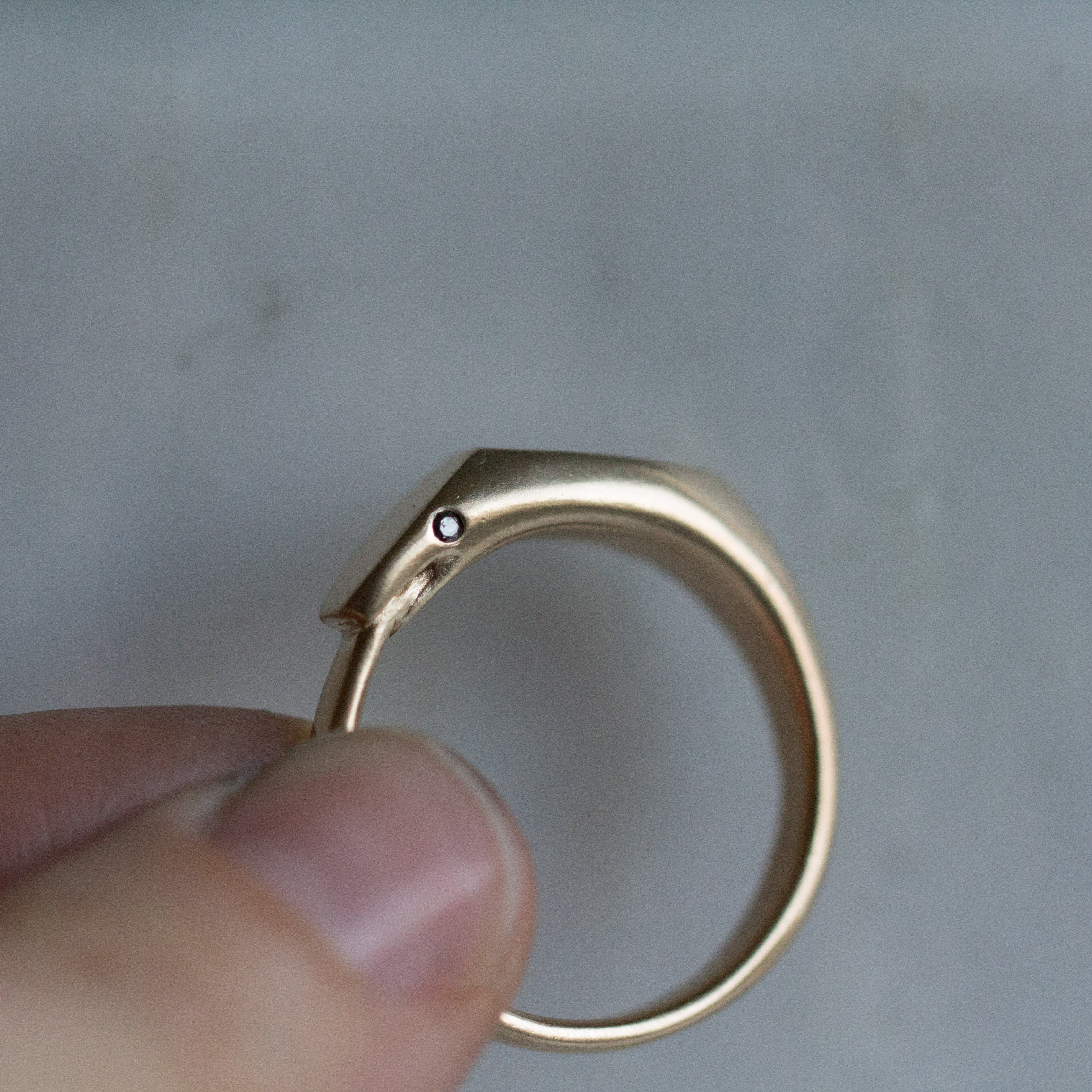 12th HOUSE JEWELRY RING Ouroboros Rings in solid gold