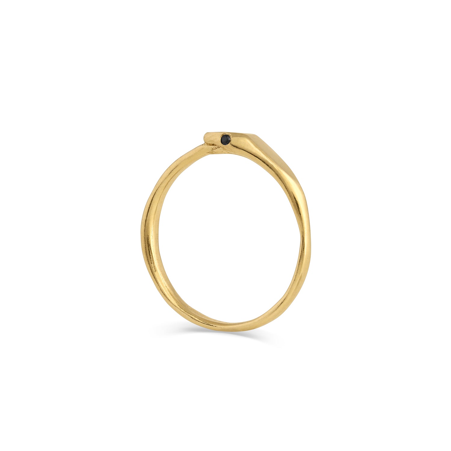 Ouroboros diamond ring | Fine Ouroboros Collection | 12th HOUSE | Mystical Fine Jewelry | Talisman | Moon phase Rings | Celestial Zodiac
