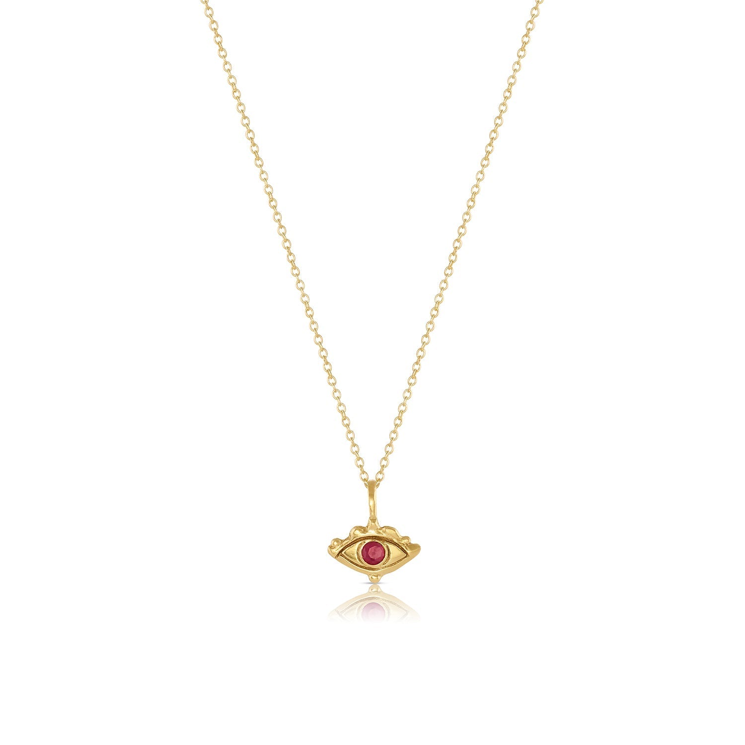 fine talisman collection pendants and charms Petite Third Eye Charm || ruby