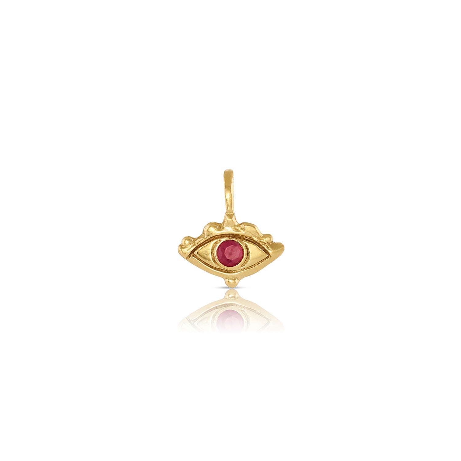 fine talisman collection pendants and charms Petite Third Eye Charm || ruby