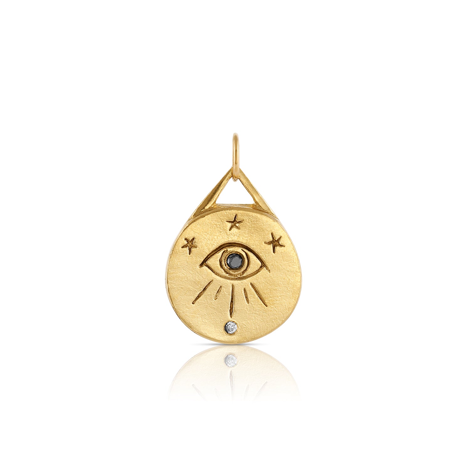 Fine Talisman Collection pendants and charms pendant only / 14k yellow gold Third eye diamond talisman