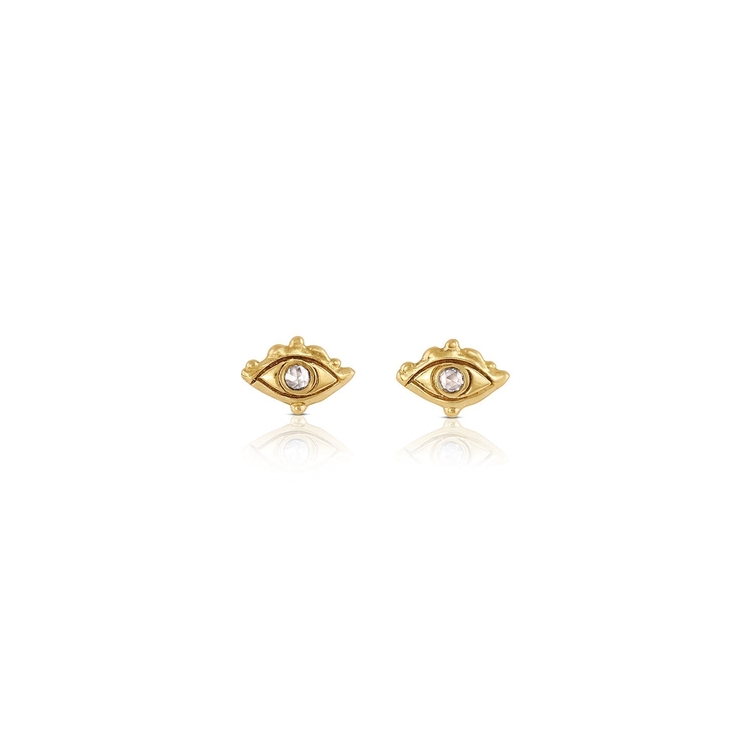 fine talisman collection earrings Third eye diamond stud earrings