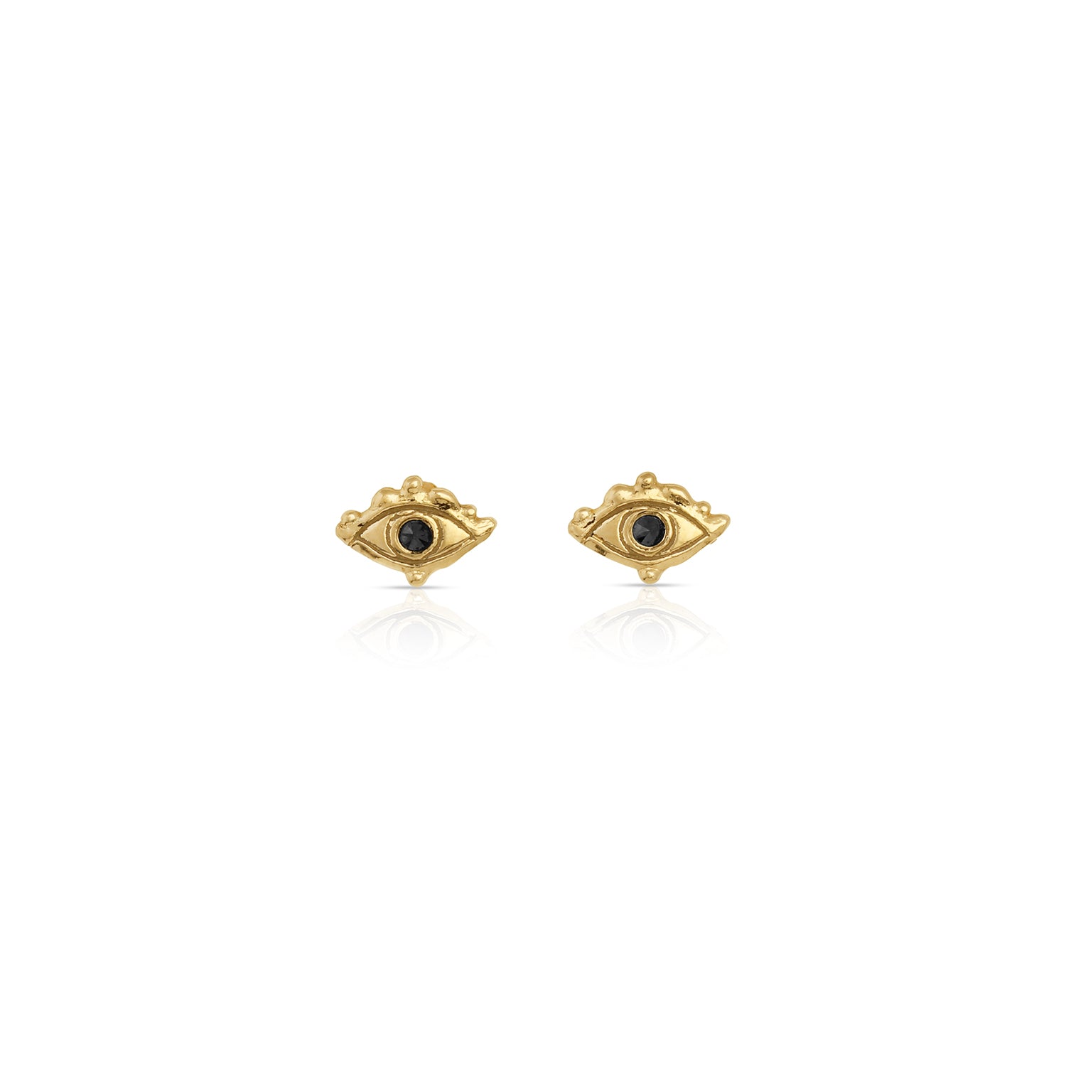 fine talisman collection studs Third eye studs || black diamonds